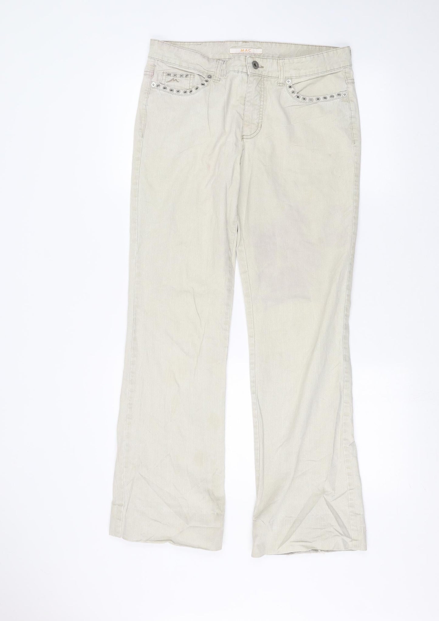 mac Womens Beige   Bootcut Jeans Size 34 in L29 in