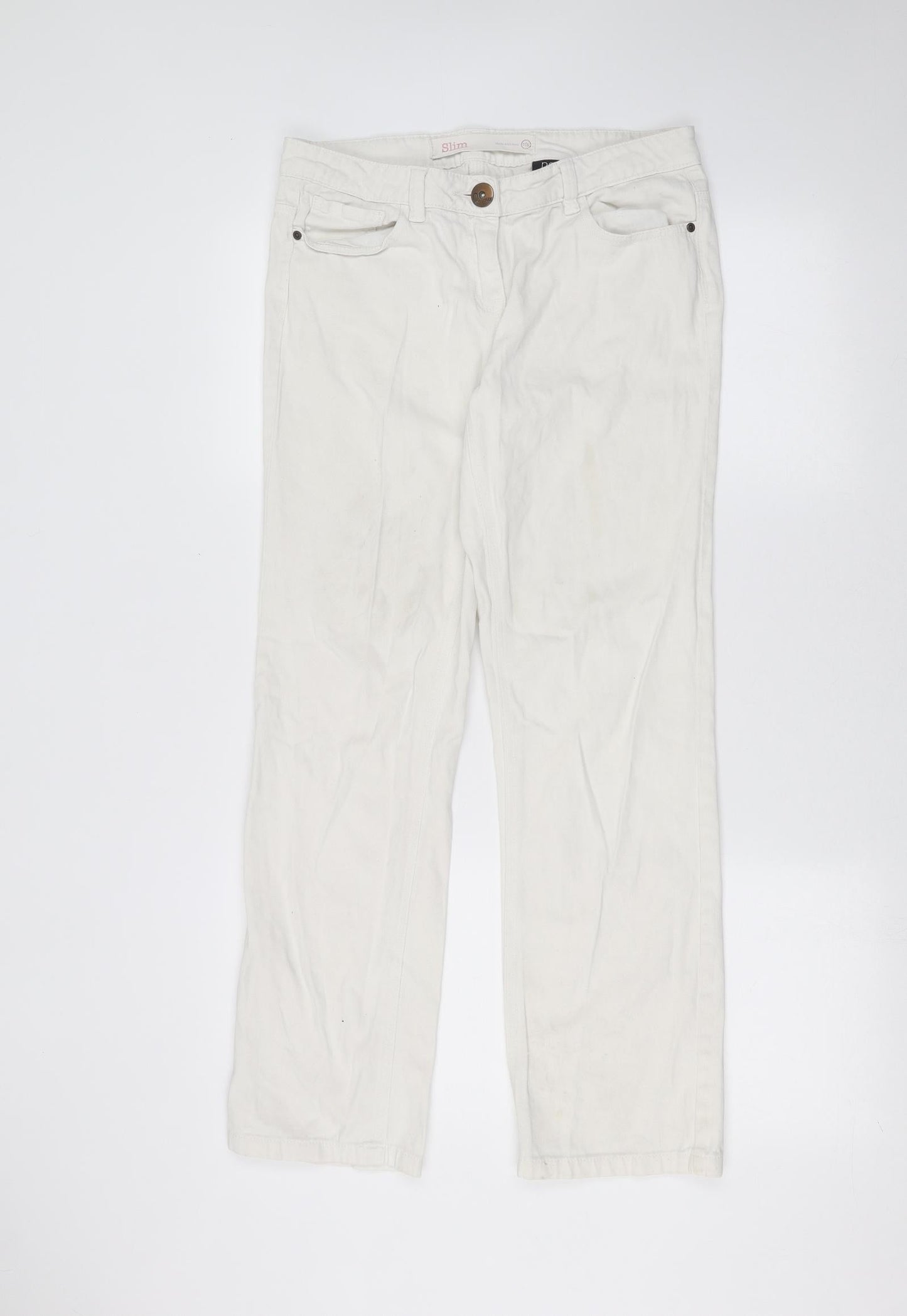 NEXT Womens White   Skinny Jeans Size 10 L27 in