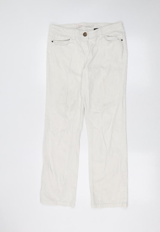 NEXT Womens White   Skinny Jeans Size 10 L27 in