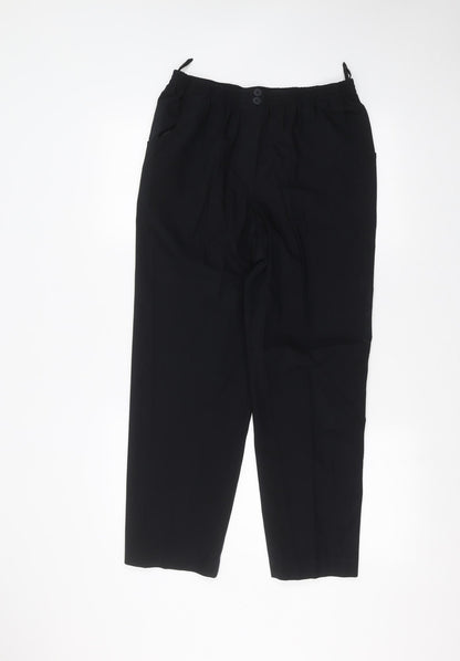 Womens UK Size 16 Preworn Regular Fit  Black Trousers