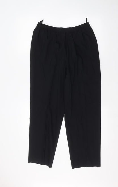 Womens UK Size 16 Preworn Regular Fit  Black Trousers