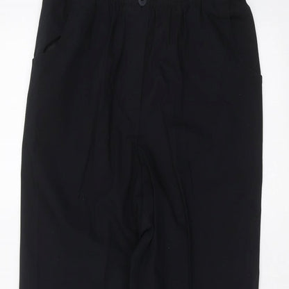 Womens UK Size 16 Preworn Regular Fit  Black Trousers