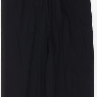 Womens UK Size 16 Preworn Regular Fit  Black Trousers