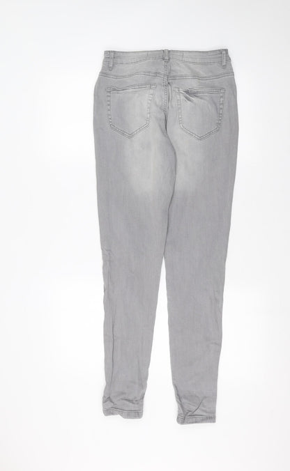 Denim & Co. Womens Grey   Skinny Jeans Size 10 L28 in