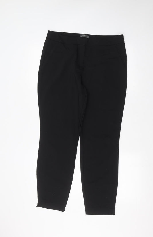 Womens UK Size 14 Papaya Regular Fit  Black Trousers