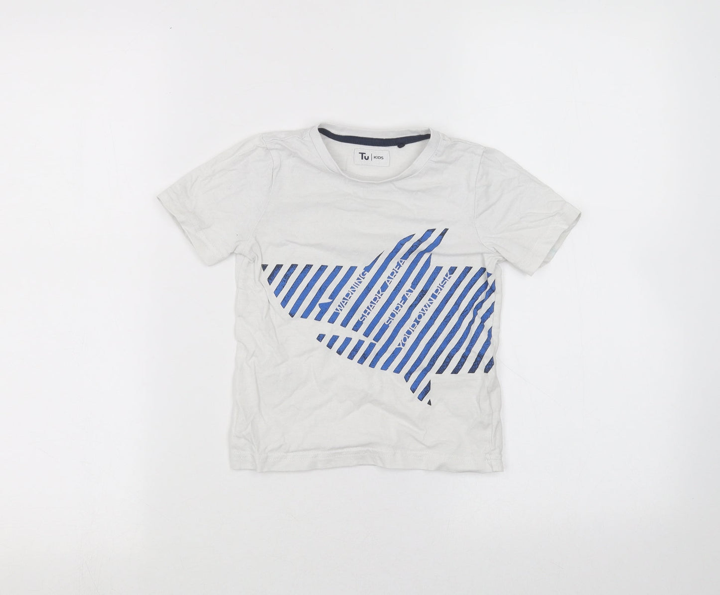 TU Boys White   Basic T-Shirt Size 3 Years
