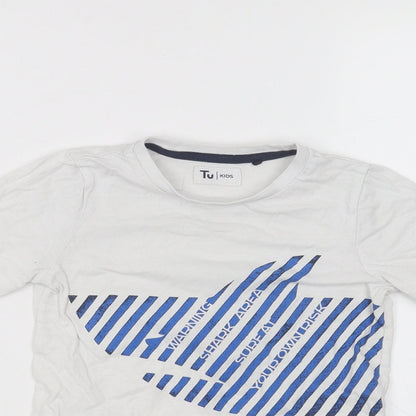 TU Boys White   Basic T-Shirt Size 3 Years