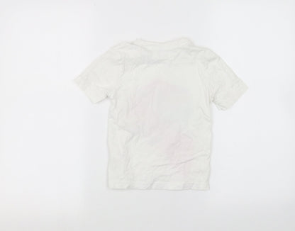 George Girls White   Basic T-Shirt Size 3-4 Years