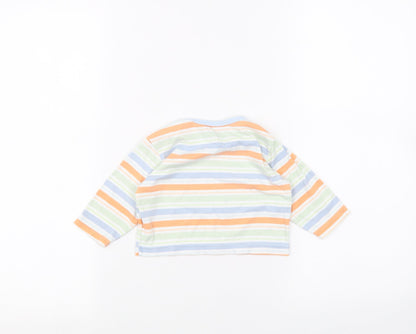 Baby C Baby White Striped  Basic T-Shirt Size 3-6 Months