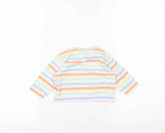Baby C Baby White Striped  Basic T-Shirt Size 3-6 Months