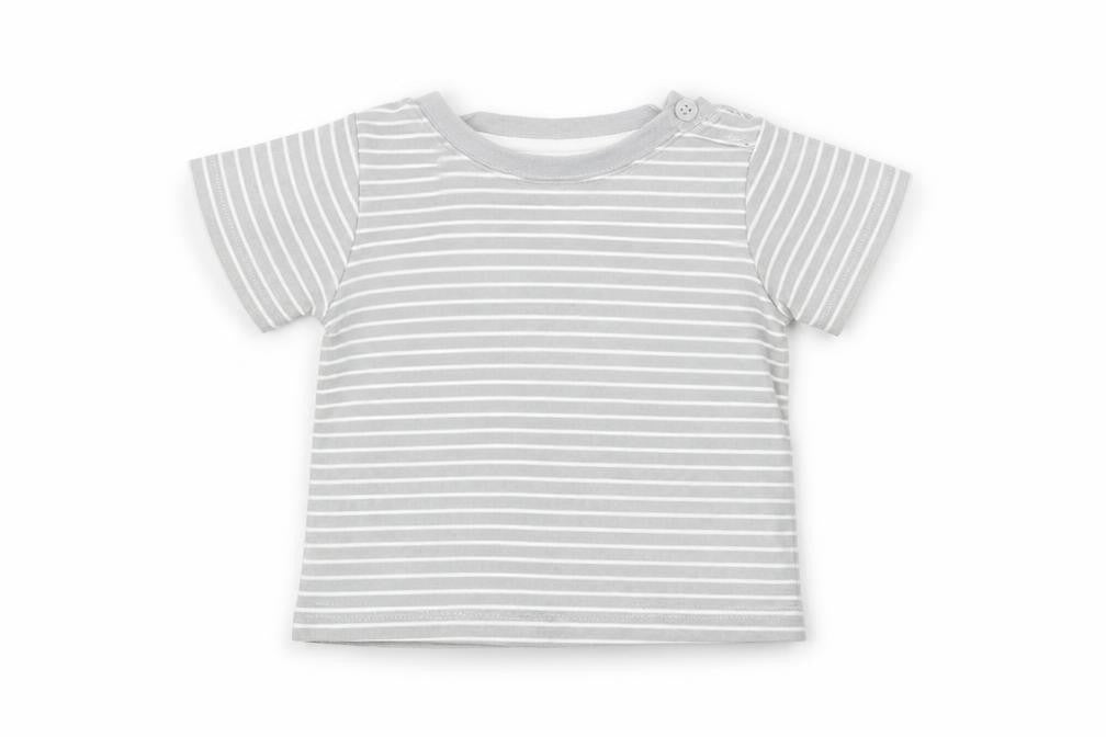 Early Days Baby Grey Striped  Basic T-Shirt Size 6-9 Months
