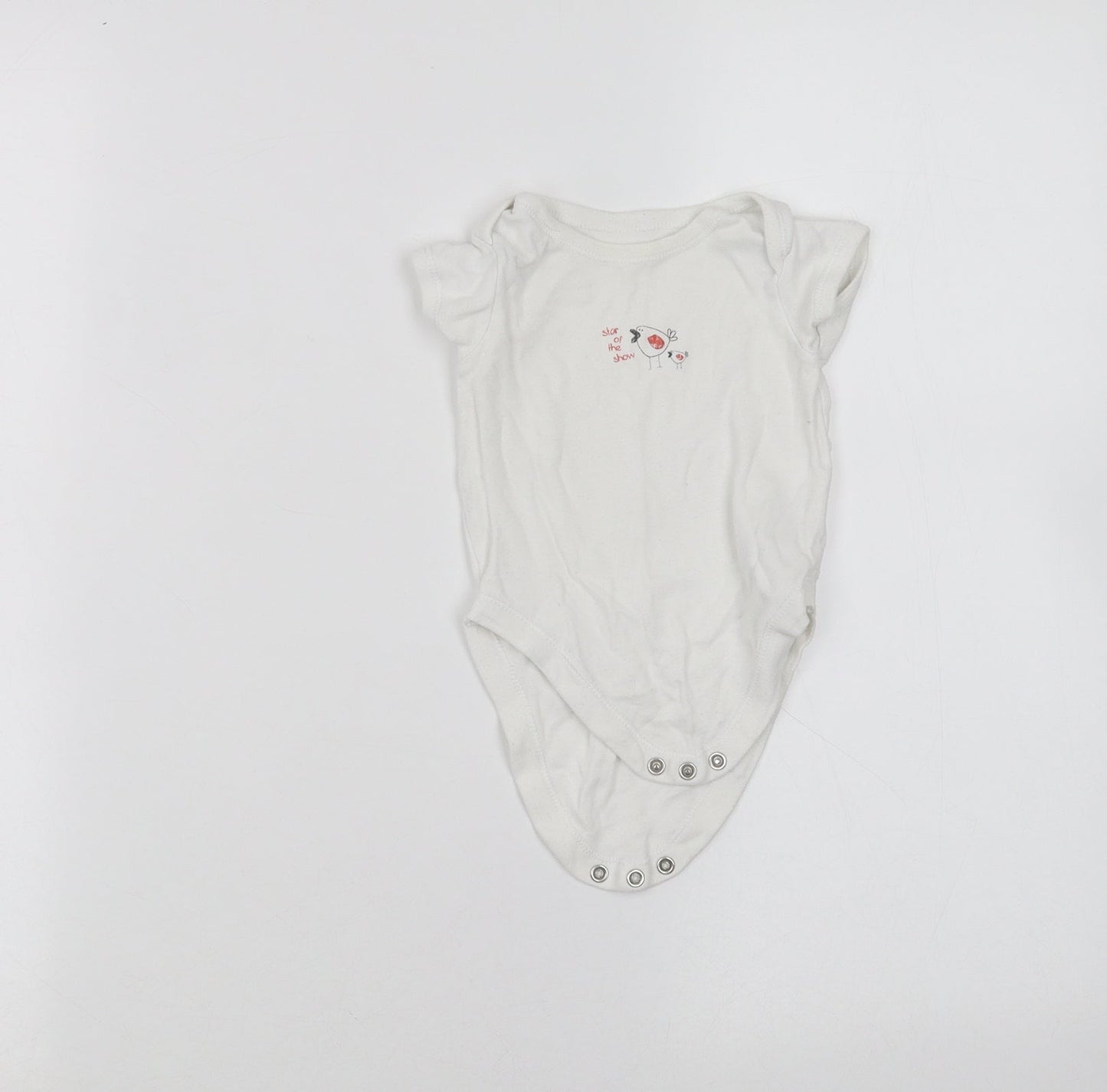George Baby White   Babygrow One-Piece Size 3-6 Months