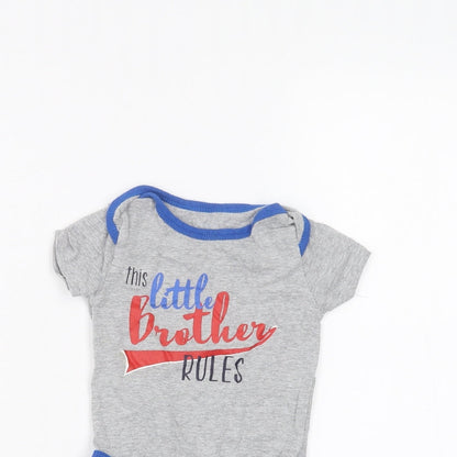 PEP&CO Baby Grey   Babygrow One-Piece Size 3-6 Months