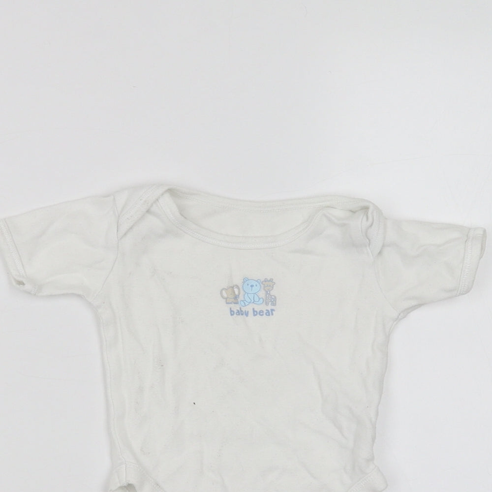 Mothercare Baby White   Babygrow One-Piece Size 3-6 Months