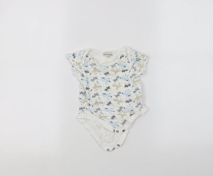 Babaluno Baby White   Babygrow One-Piece Size 3-6 Months