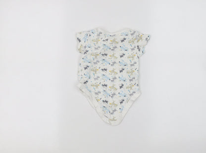 Babaluno Baby White   Babygrow One-Piece Size 3-6 Months