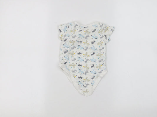 Babaluno Baby White   Babygrow One-Piece Size 3-6 Months