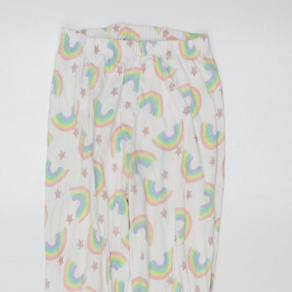 Primark Girls White   Sweatpants Trousers Size 7-8 Years