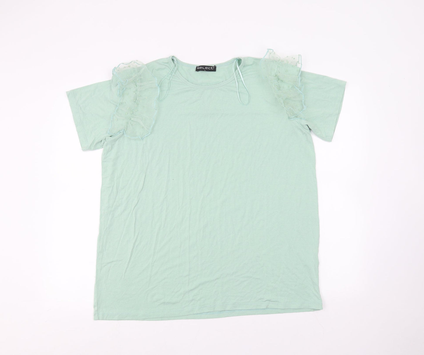 Womens UK Size L Select Green Basic T-Shirt