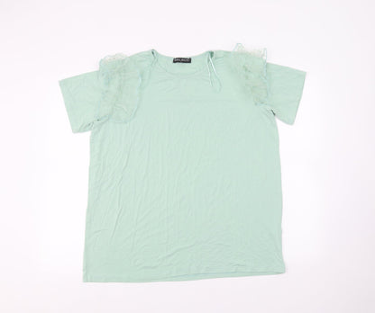 Womens UK Size L Select Green Basic T-Shirt