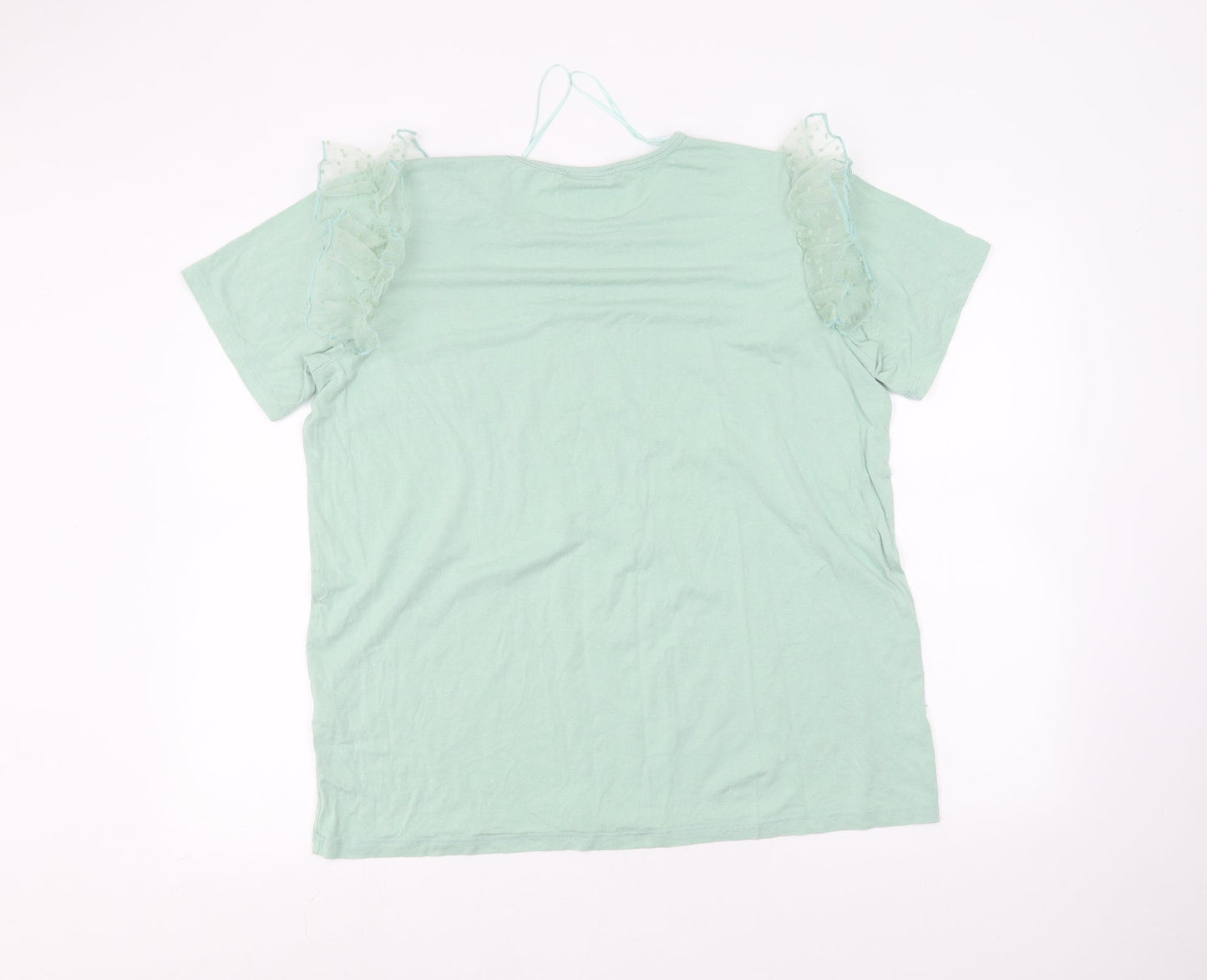 Womens UK Size L Select Green Basic T-Shirt