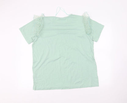 Womens UK Size L Select Green Basic T-Shirt
