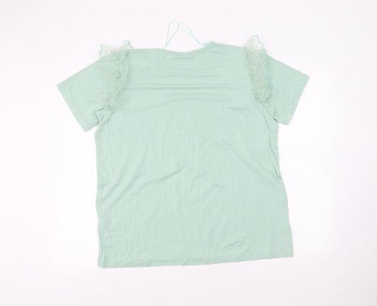 Womens UK Size L Select Green Basic T-Shirt