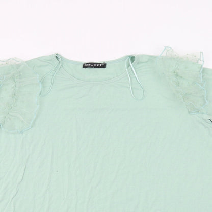 Womens UK Size L Select Green Basic T-Shirt