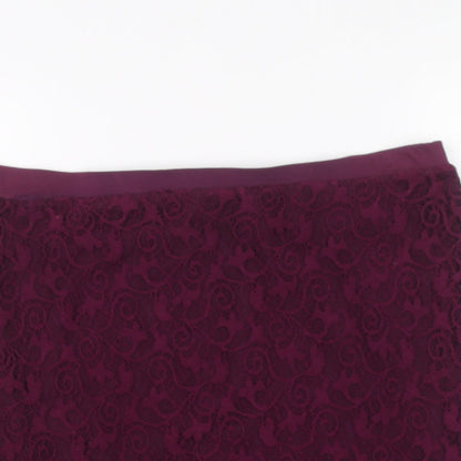 Miss Selfridge Womens Purple   Mini Skirt Size 16