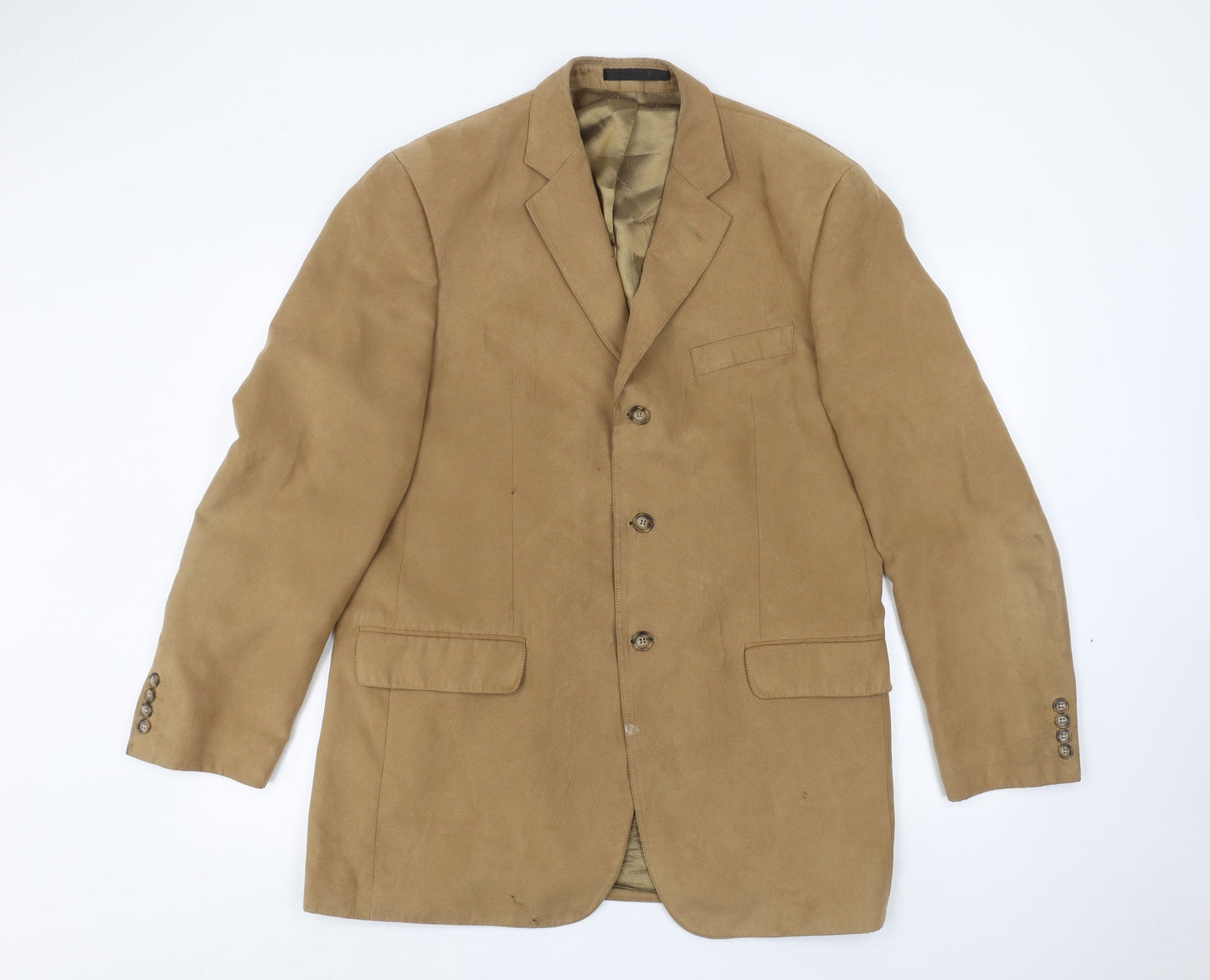 Mens UK Size 40 Preworn Regular Brown Suit Jacket