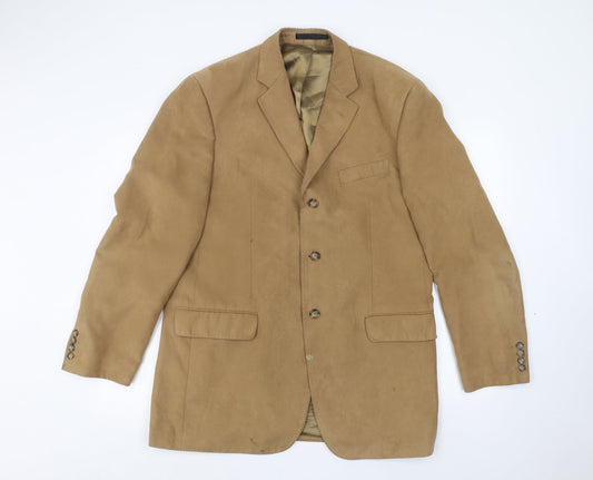 Mens UK Size 40 Preworn Regular Brown Suit Jacket