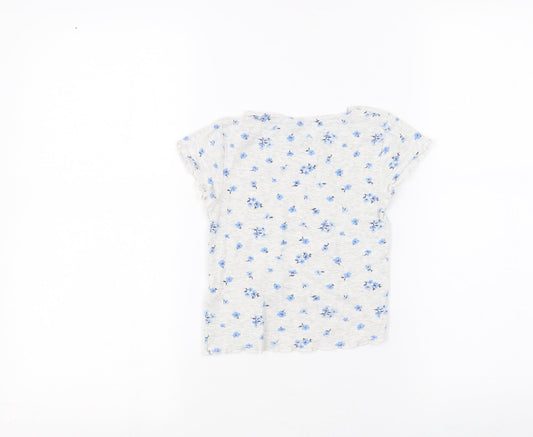 F&F Girls Grey   Basic T-Shirt Size 3-4 Years