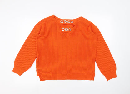 Primark Womens Orange   Pullover Jumper Size S