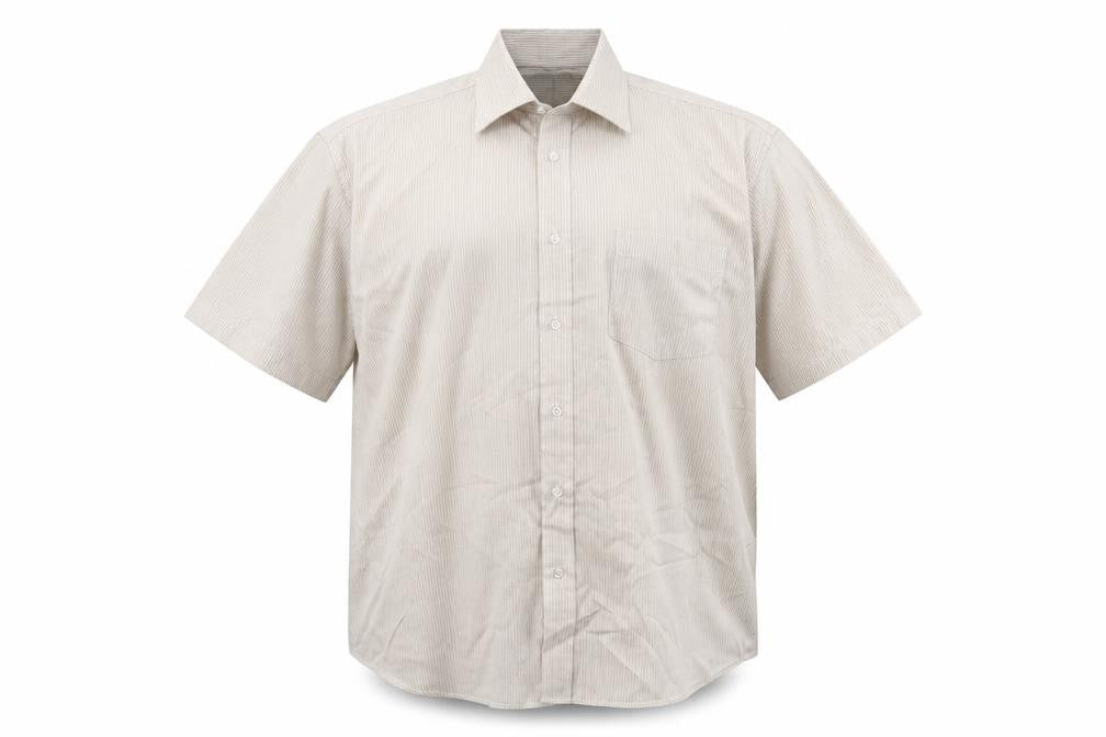 Greenwoods Mens Beige Striped   Button-Up Size 16