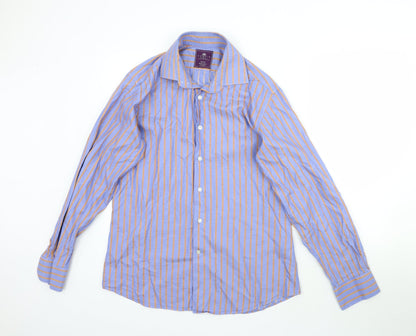 Mens UK Size M Hawes & Curtis Purple  Button-Up Long Sleeve Casual Shirt