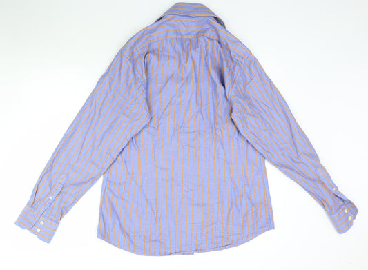 Mens UK Size M Hawes & Curtis Purple  Button-Up Long Sleeve Casual Shirt