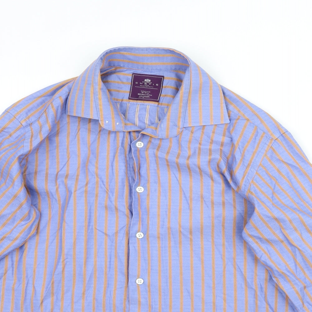 Mens UK Size M Hawes & Curtis Purple  Button-Up Long Sleeve Casual Shirt