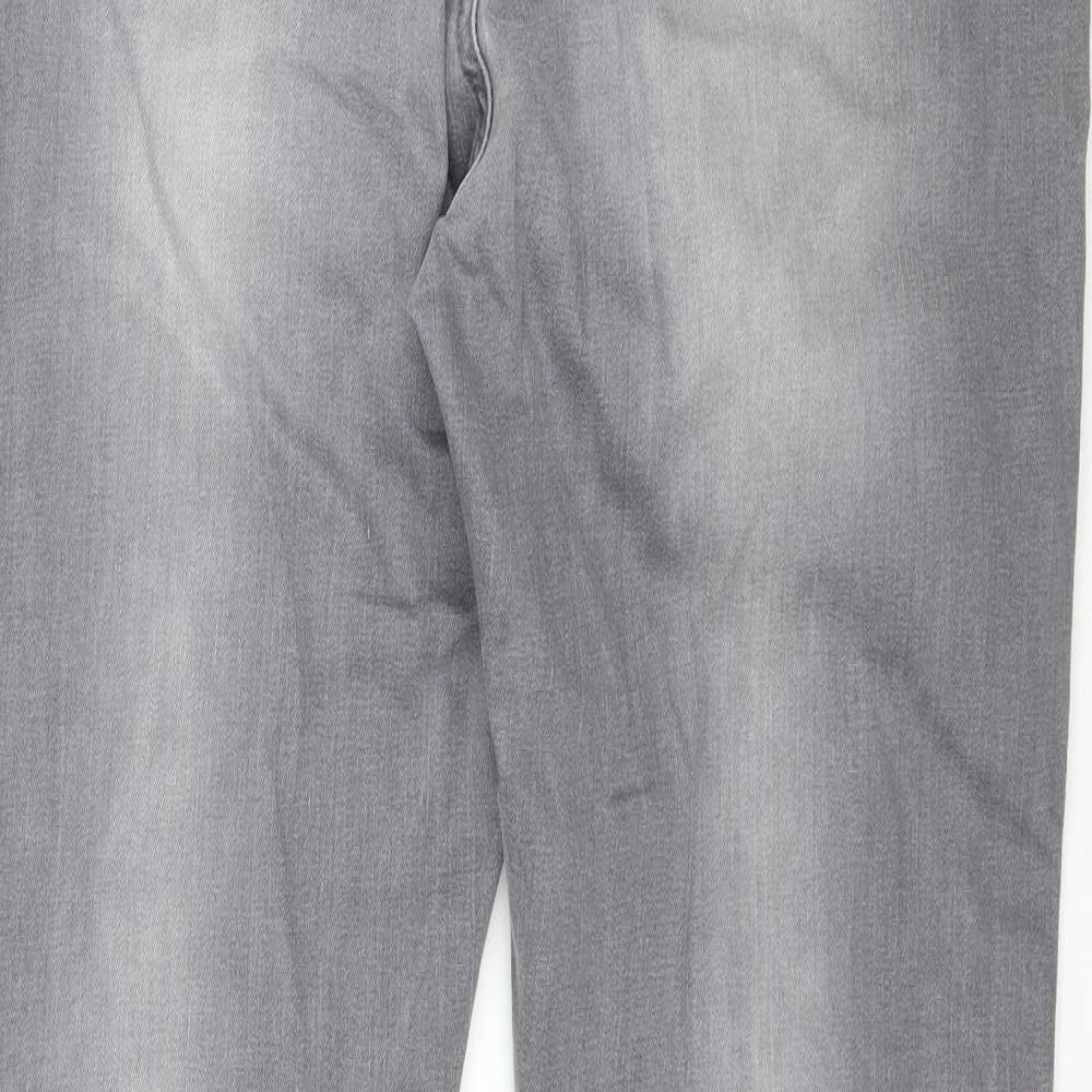 BHS Womens Grey  Denim Skinny Jeans Size 14 L29 in - Slim leg