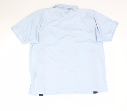Mens UK Size L Peter Gribby Blue  Button-Up Short Sleeve Casual Shirt