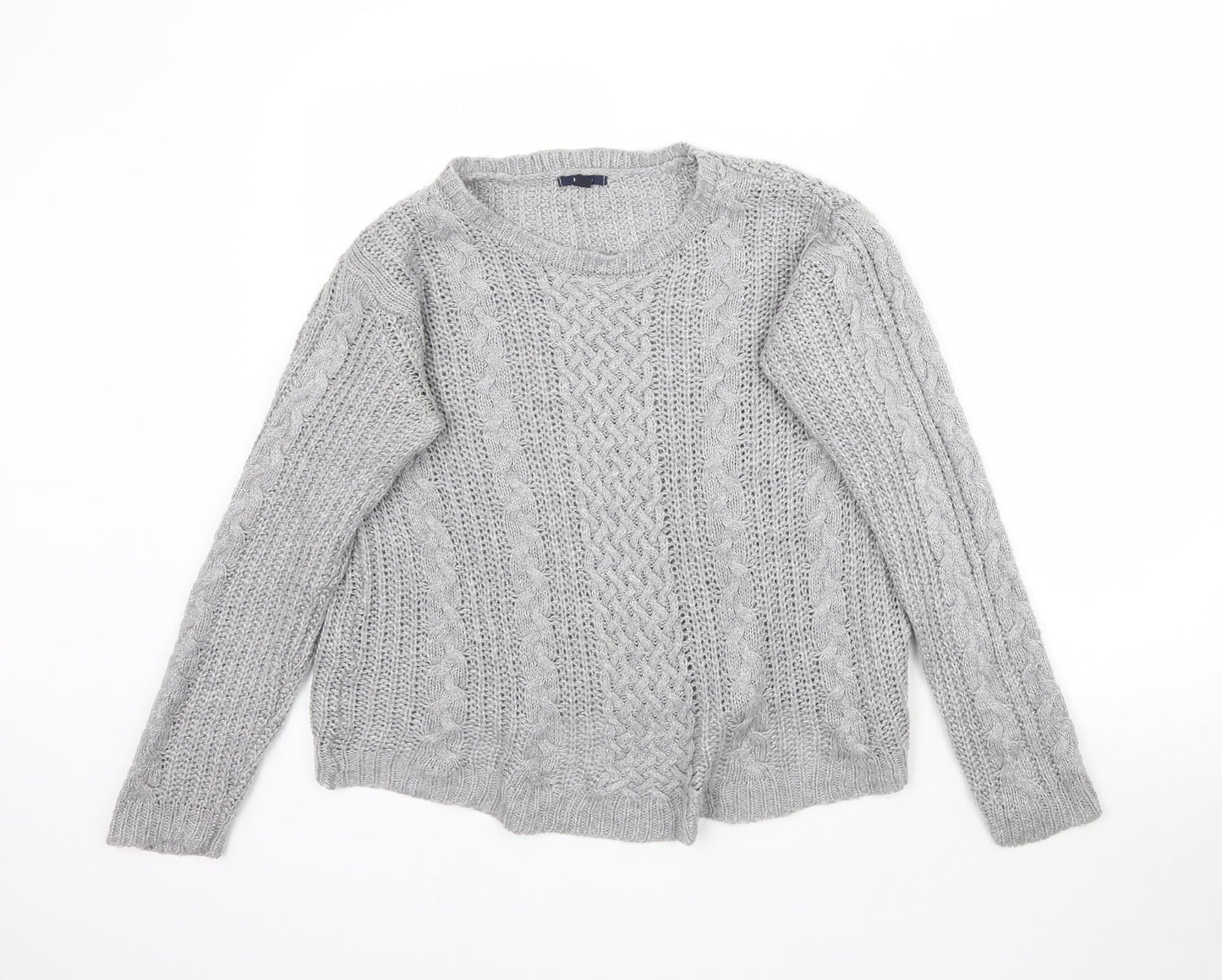 Womens UK Size L Kiabi Grey Pullover Jumper
