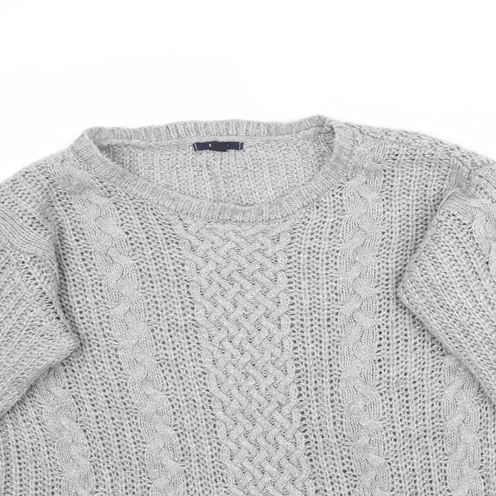 Womens UK Size L Kiabi Grey Pullover Jumper
