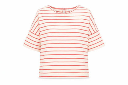 Adini Womens Multicoloured Striped  Basic T-Shirt Size XS