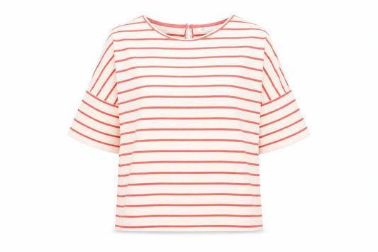 Adini Womens Multicoloured Striped  Basic T-Shirt Size XS