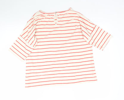 Adini Womens Multicoloured Striped  Basic T-Shirt Size XS