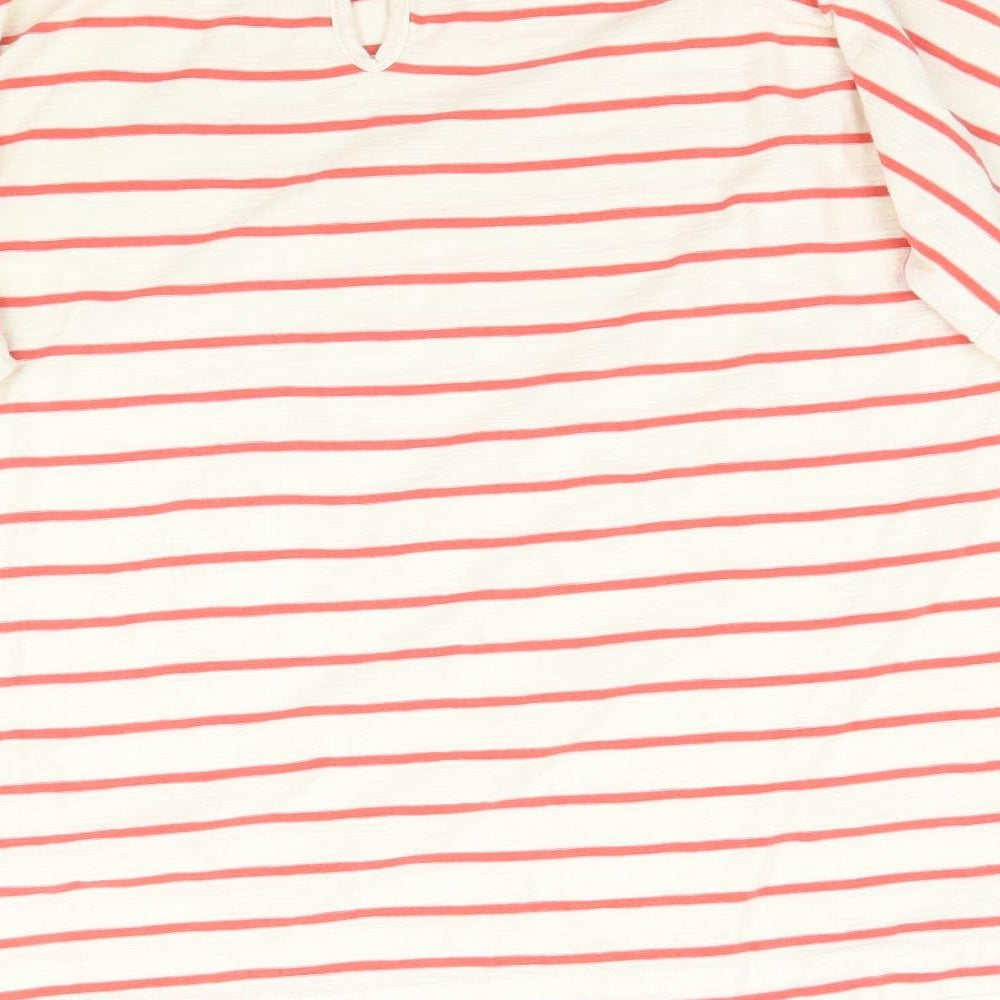 Adini Womens Multicoloured Striped  Basic T-Shirt Size XS