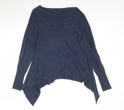 George Womens Blue  Knit Cardigan Jumper Size 14  - Asymmetric Hem