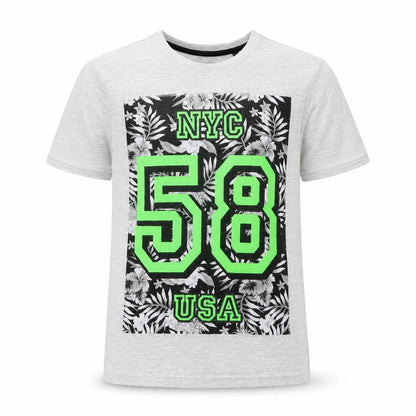 Rebel Boys Grey   Basic T-Shirt Size 10-11 Years  - NYC 58