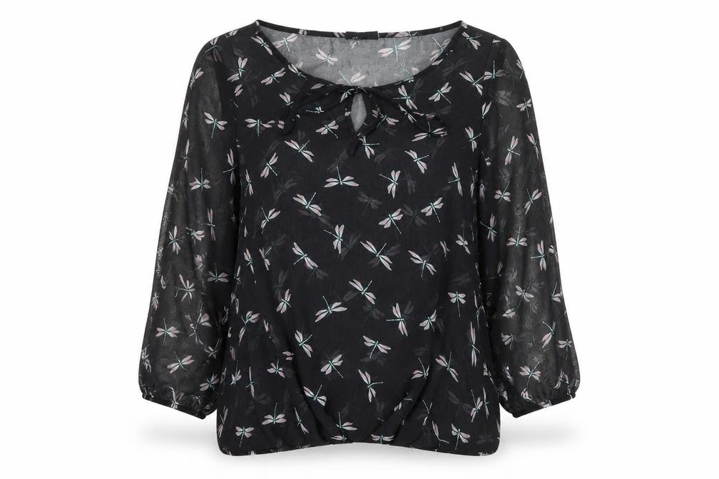 Womens UK Size 10 NEXT Black Basic Blouse