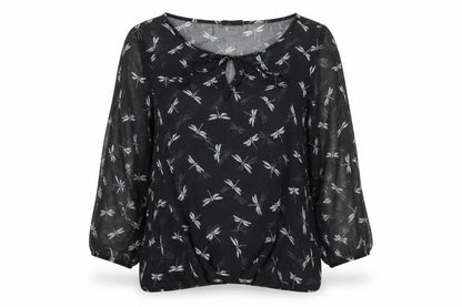 Womens UK Size 10 NEXT Black Basic Blouse