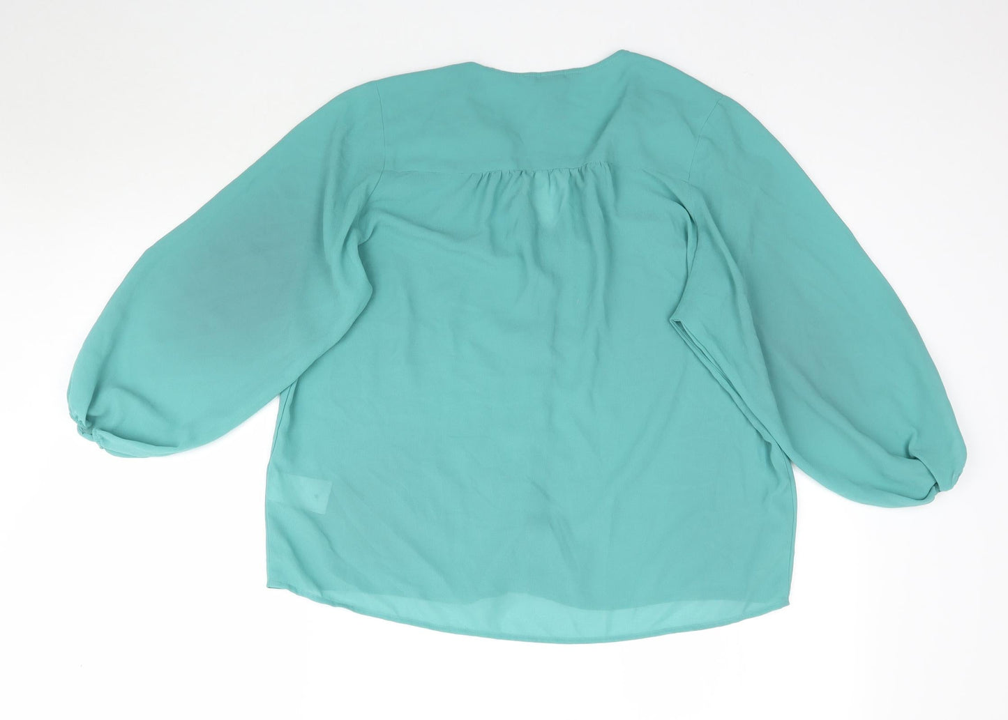 Womens UK Size 8 H&M Green Basic Blouse